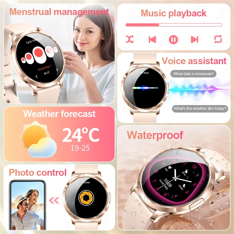 LIGE 2025 AMOLED Smart Watch